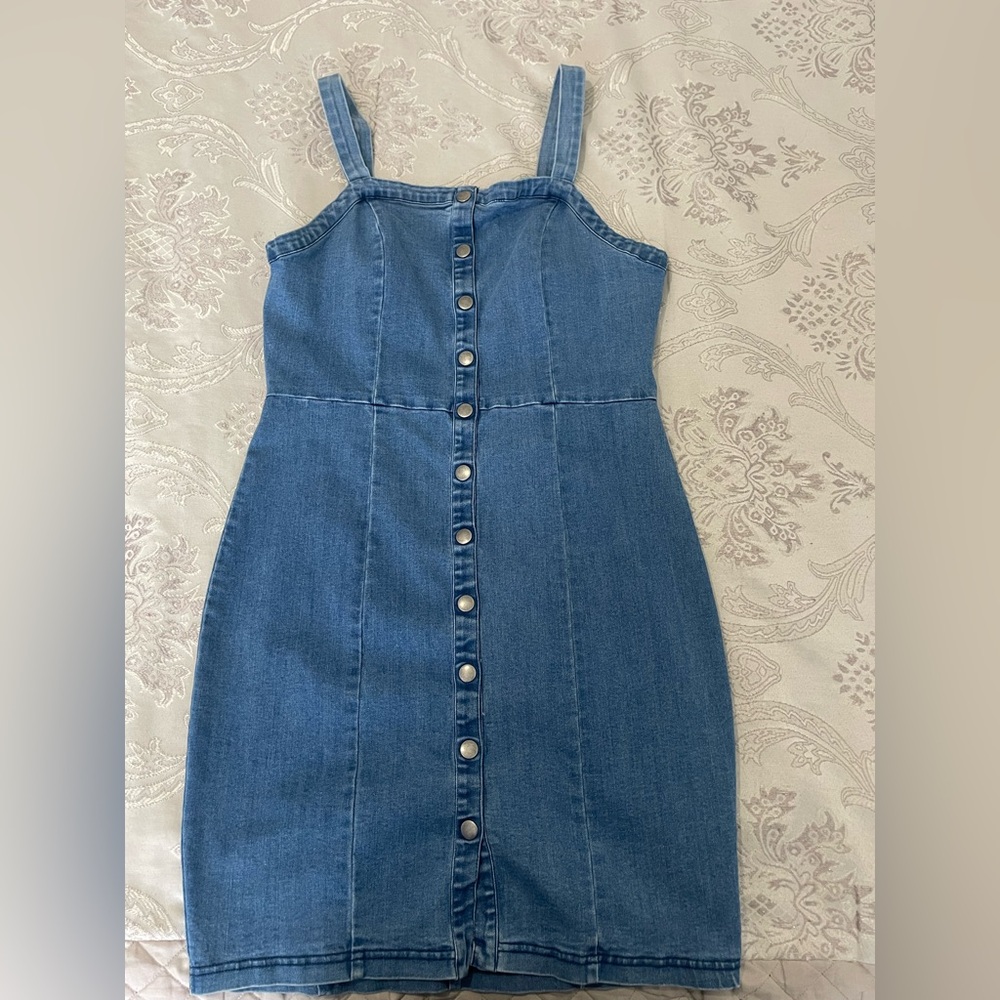 Active USA Blue Sleeveless Sheath Mini Dress